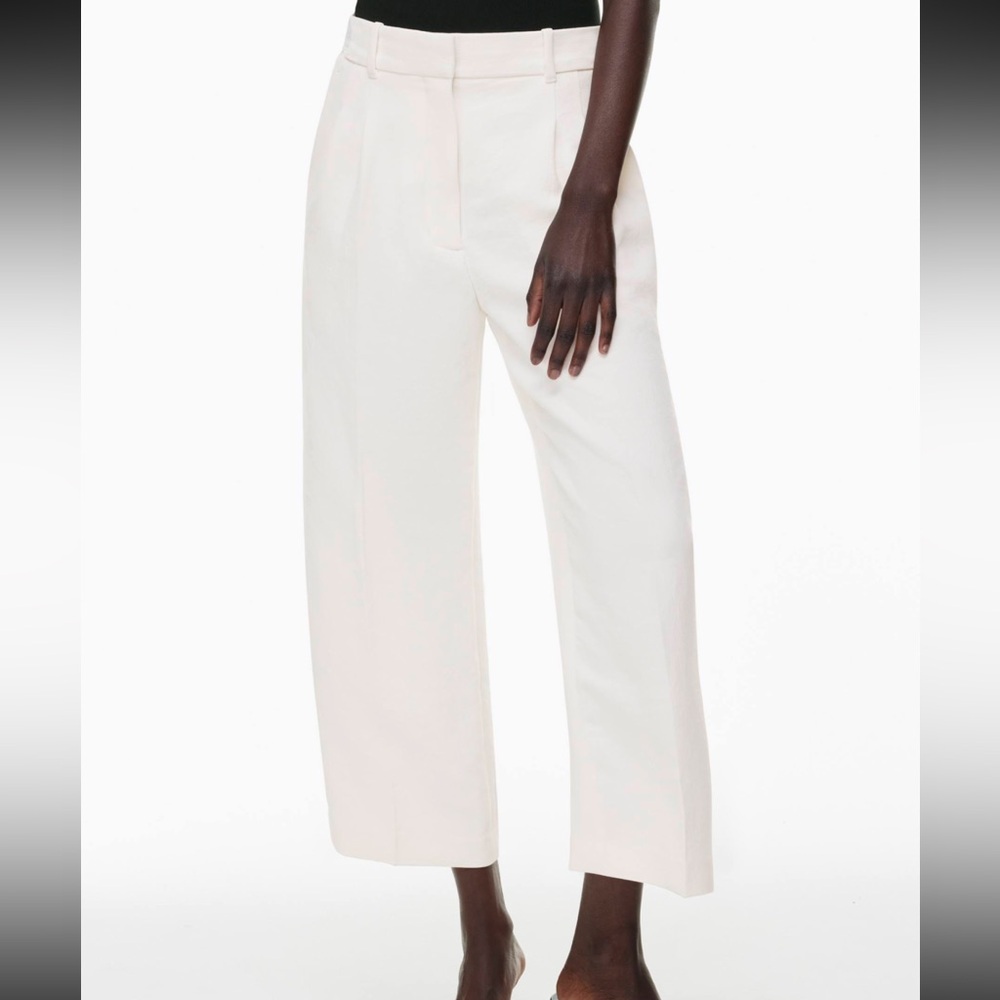 Aritzia Wilfred Effortless Cropped Pants in light birch size 4